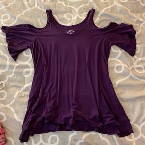 Purple cold shoulder top from torrid